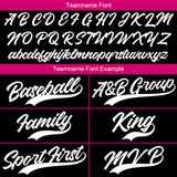 Custom Full Print Design Authentic Baseball Jersey Hot Pink-Black