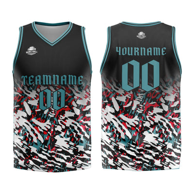 Custom Black Red Green Basketball Jersey Uniform Suit Printed Your Logo Name Number enthsush
