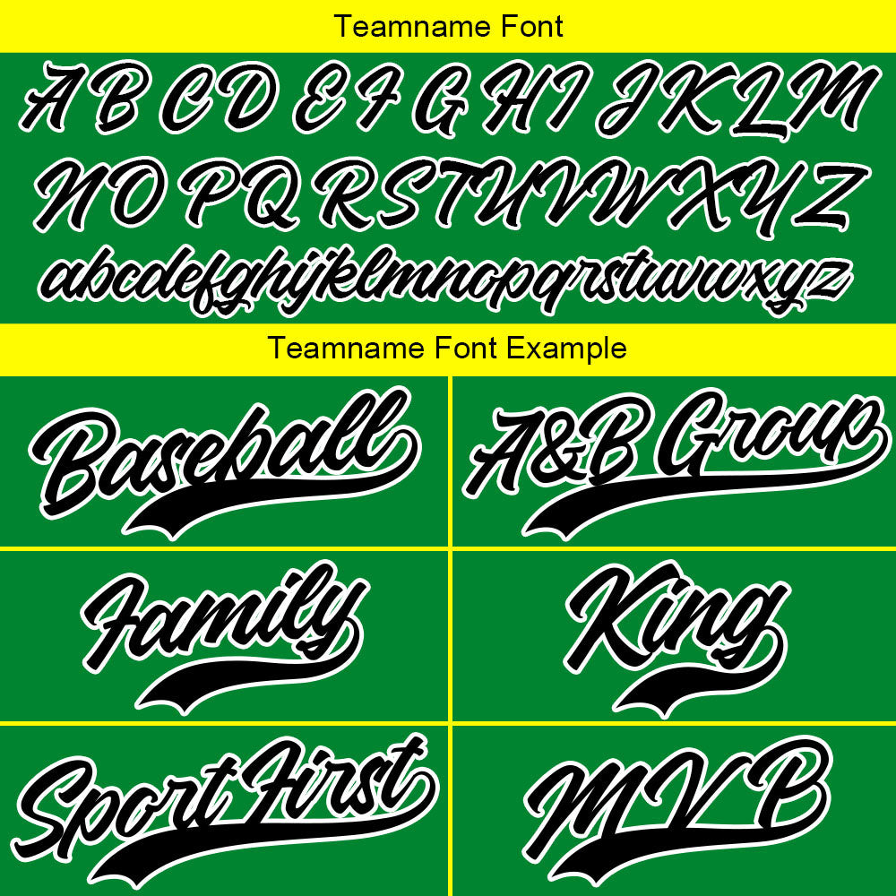Custom Full Print Design Authentic Baseball Jersey Yellow-Green enthsush