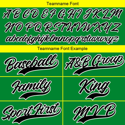 Custom Full Print Design Authentic Baseball Jersey Yellow-Green enthsush