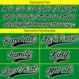 Custom Full Print Design Authentic Baseball Jersey Yellow-Green