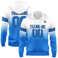 Custom Gradient Hoodie For Man Woman Girl Boy Print Your Logo Name Number White&Blue enthsush