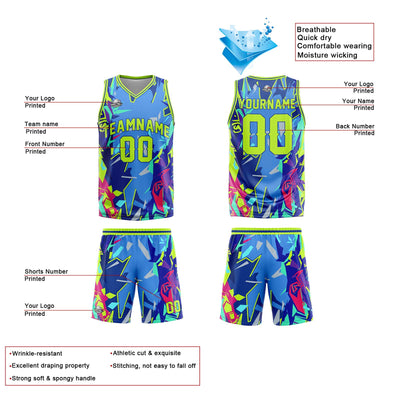 Custom Neon Green Reversible Basketball Suit for Adults and Kids Personalized Jersey enthsush
