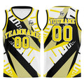 Custom White Black Yellow Basketball Jersey Uniform Suit Printed Your Logo Name Number enthsush