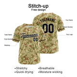 Custom Full Print Design Authentic Baseball Jersey camouflage