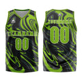 Custom Fluid Green Black Basketball Jersey Uniform Suit Printed Your Logo Name Number enthsush