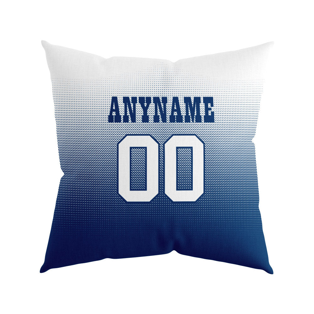 Custom Football Throw Pillow for Men Women Boy Gift Printed Your Personalized Name Number Royal&Gray&White enthsush
