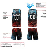 Custom Water and Fire Basketball Jersey Uniform Suit Printed Your Logo Name Number