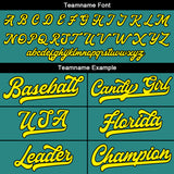 Custom Full Print Design Authentic Baseball Jersey green-yellow