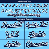 Custom Full Print Design Authentic Baseball Jersey blue