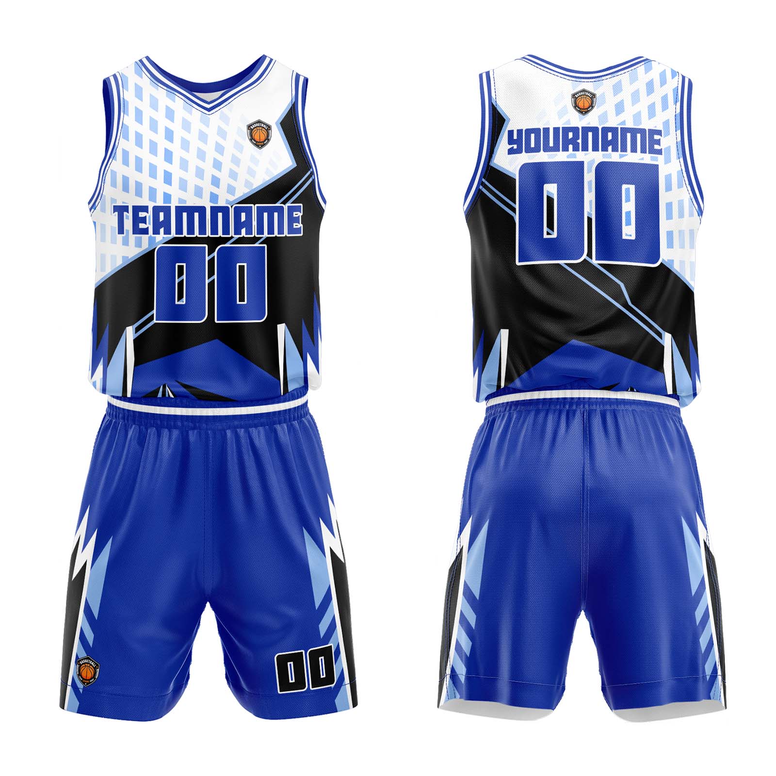 Custom Royal Basketball Jersey Uniform Suit Printed Your Logo Name Number enthsush