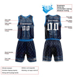 Custom Basketball Jersey Uniform Suit Printed Your Logo Name Number Navy-Blue