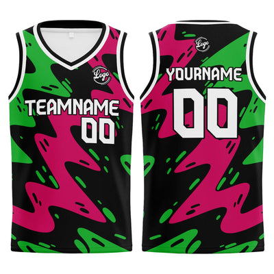 Custom Black Rose Green Basketball Jersey Uniform Suit Printed Your Logo Name Number enthsush