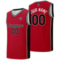Custom basketball jersey shorts for men and women. Embroidered and printed name, number and logo Red&Black enthsush