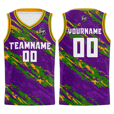 Custom Purple Green Basketball Jersey Uniform Suit Printed Your Logo Name Number enthsush