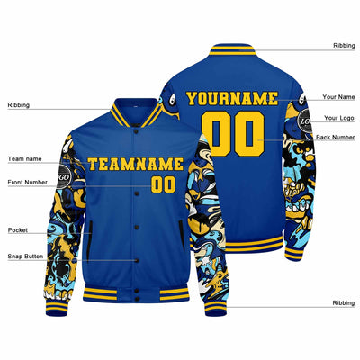 Custom Varsity Jacket Letterman jacket for Men, Women and Youth Royal enthsush
