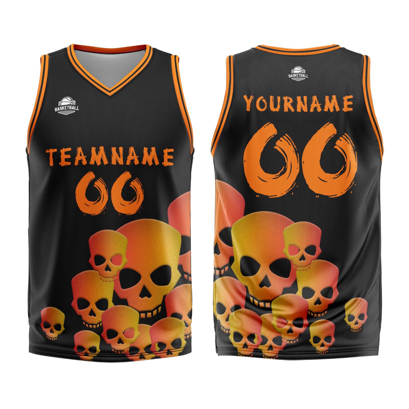 Custom Fluid Orange Basketball Jersey Uniform Suit Printed Your Logo Name Number enthsush