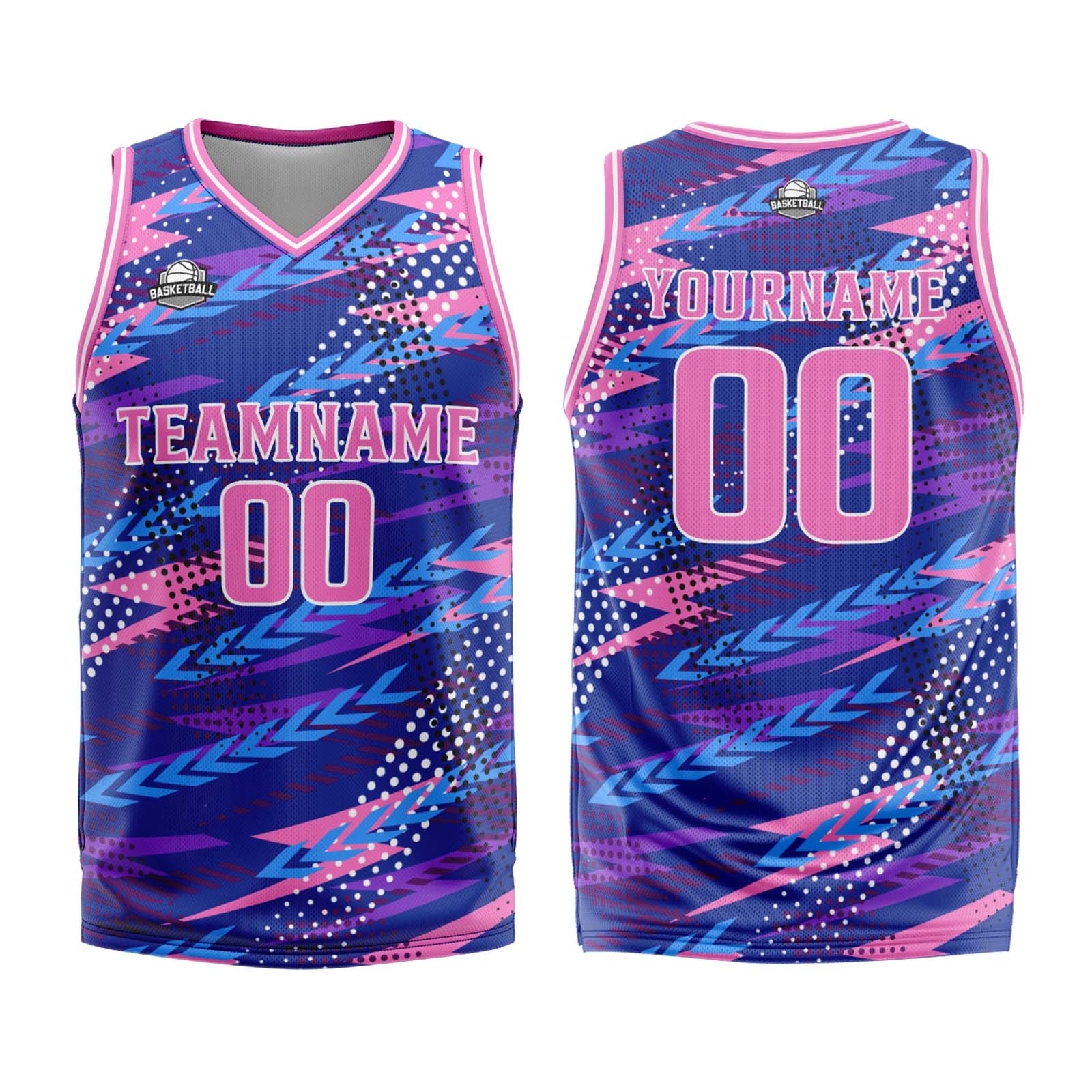Custom Pink Purple Basketball Jersey Uniform Suit Printed Your Logo Name Number enthsush