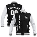Custom Black White Waterproof Varsity Jackets Personalized Stitched Name Number Logo to Letterman Jackets enthsush