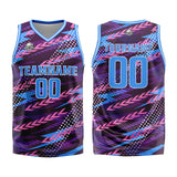 Custom Pink Blue Basketball Jersey Uniform Suit Printed Your Logo Name Number