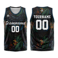 Custom Basketball Jersey Uniform Suit Printed Your Logo Name Number Black&Rainforest enthsush