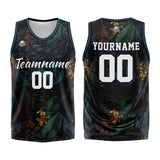 Custom Basketball Jersey Uniform Suit Printed Your Logo Name Number Black&Rainforest