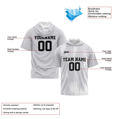 Custom Grey Sleeve Hoodies for Men Women Shirts with Hoods Printed Name Logo enthsush