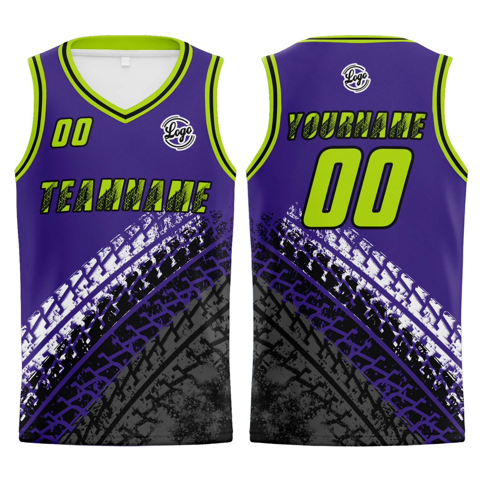 Custom Purple Green Basketball Jersey Uniform Suit Printed Your Logo Name Number enthsush