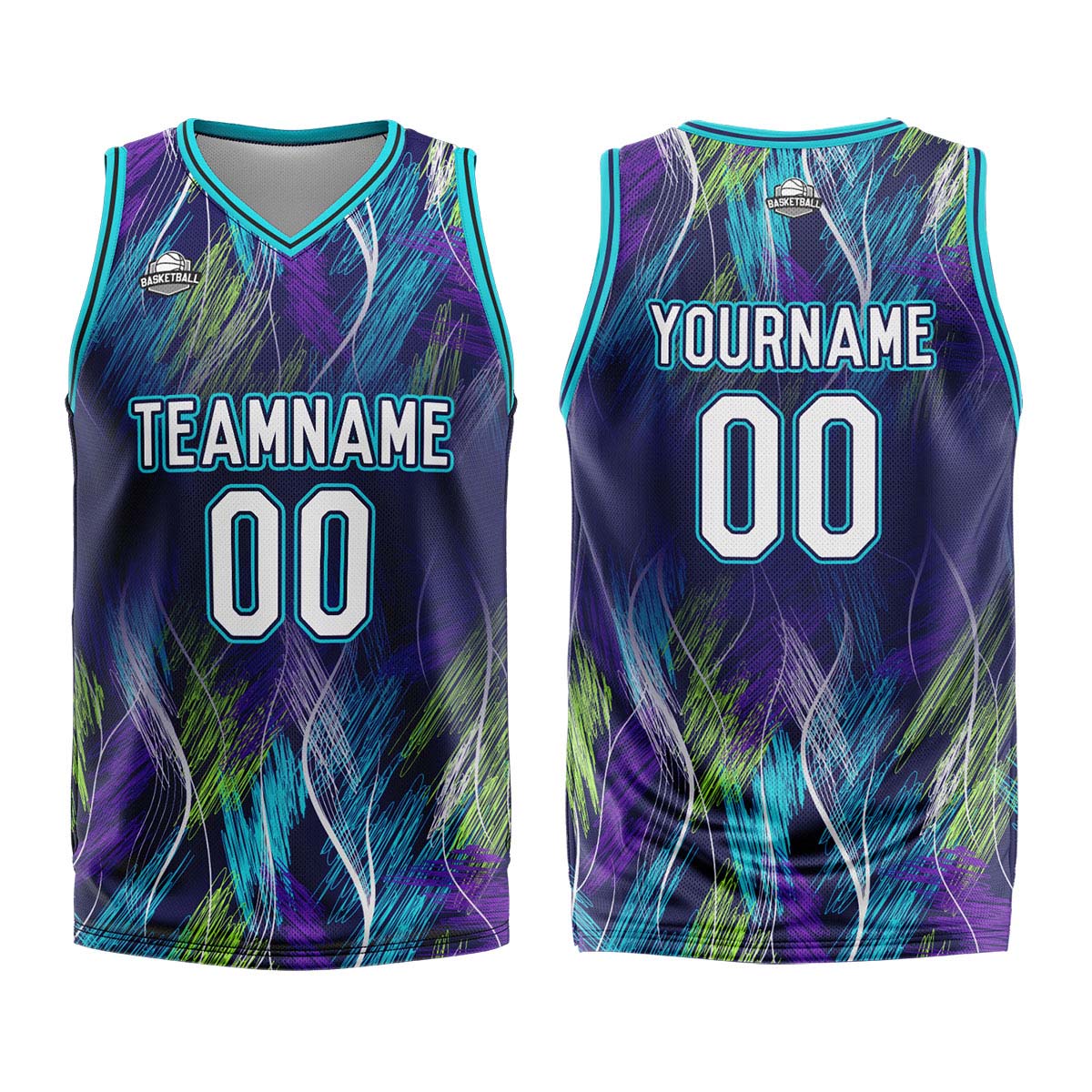 Custom Purple Light Blue Basketball Jersey Uniform Suit Printed Your Logo Name Number enthsush