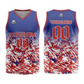 Custom Blue Red White Basketball Jersey Uniform Suit Printed Your Logo Name Number enthsush
