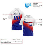 Custom White Red Royal Short Sleeve Hoodies for Men Women Shirts with Hoods Printed Name Logo