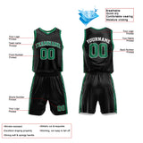 Custom Basketball Jersey Uniform Suit Printed Your Logo Name Number Black-Green