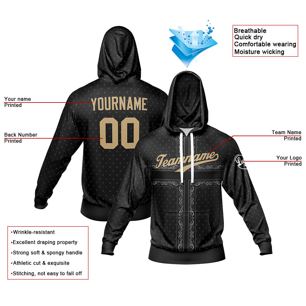 Custom Black Sweatshirt Hoodie For Men Women Girl Boy Print Your Logo Name Number enthsush