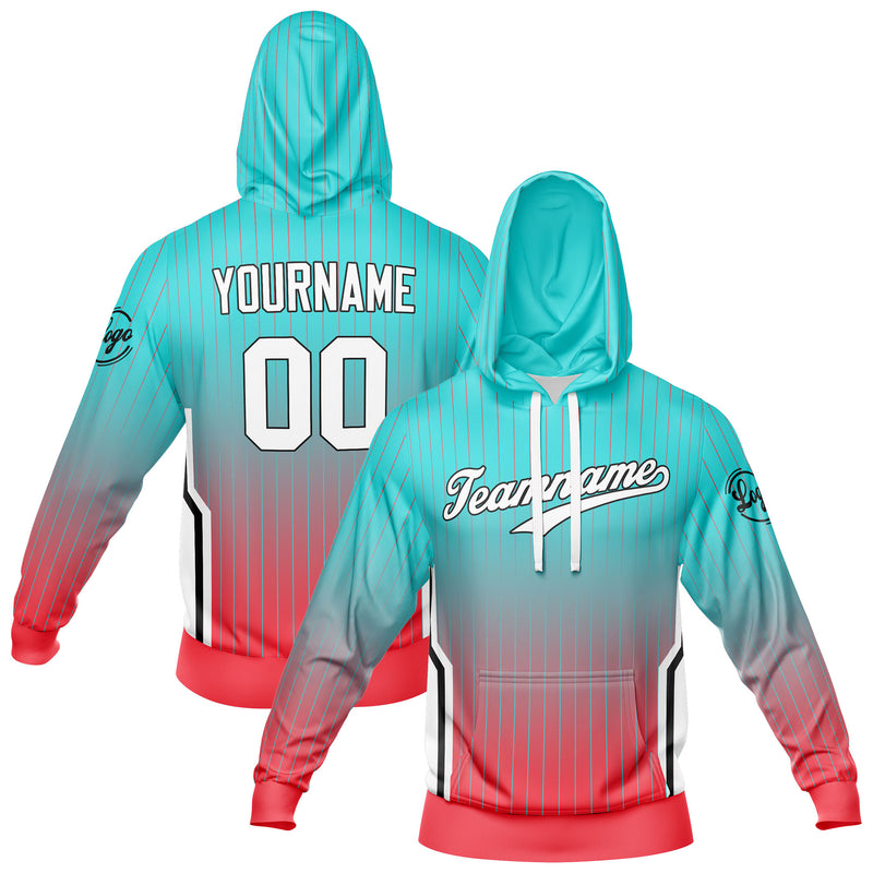 Custom Aqua Sweatshirt Hoodie For Men Women Girl Boy Print Your Logo Name Number