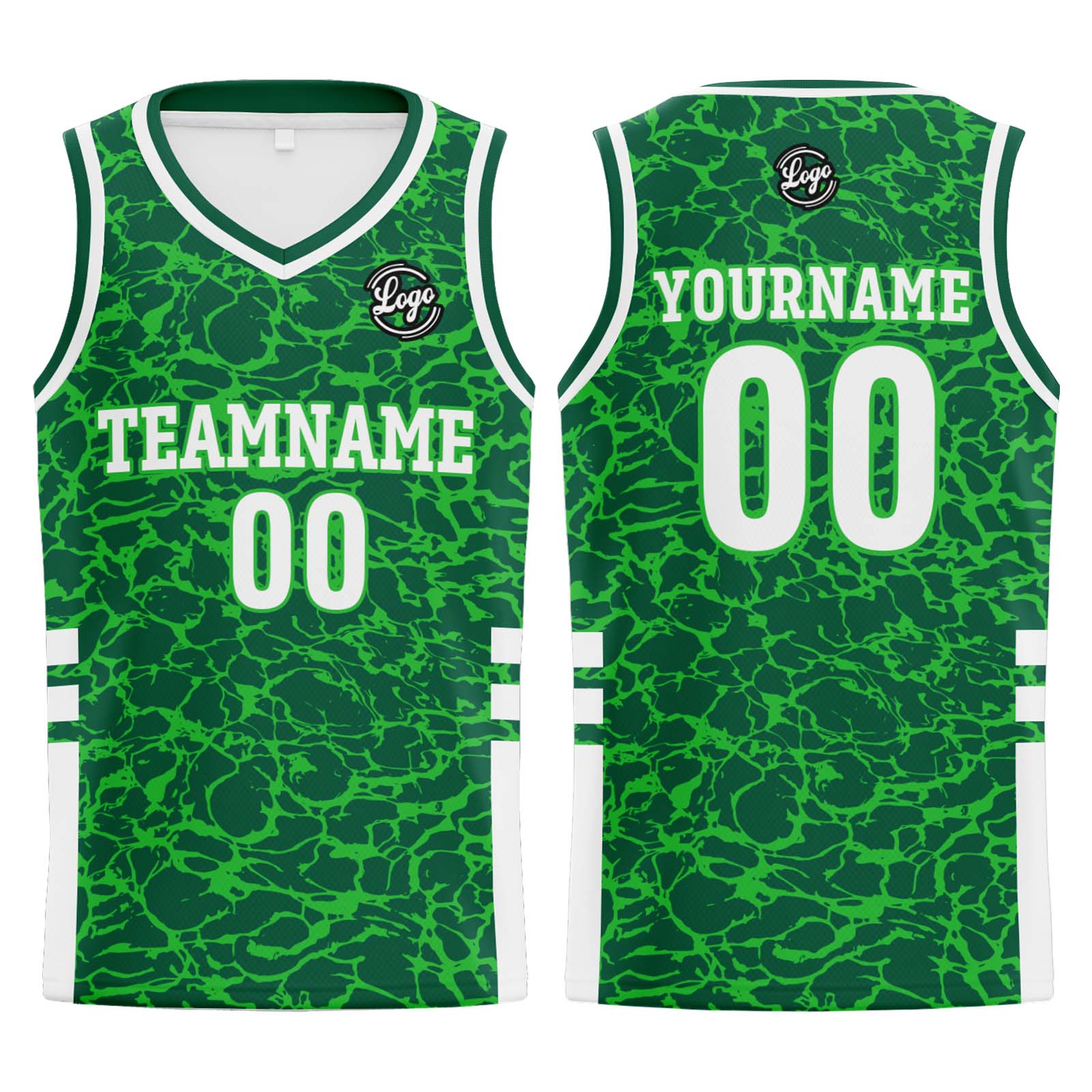 Custom Green Basketball Jersey Uniform Suit Printed Your Logo Name Number enthsush