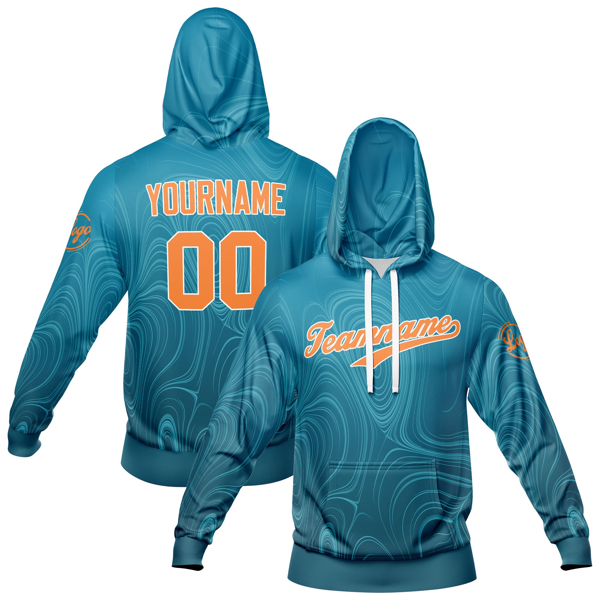 Custom Lake Blue Sweatshirt Hoodie For Men Women Girl Boy Print Your Logo Name Number enthsush