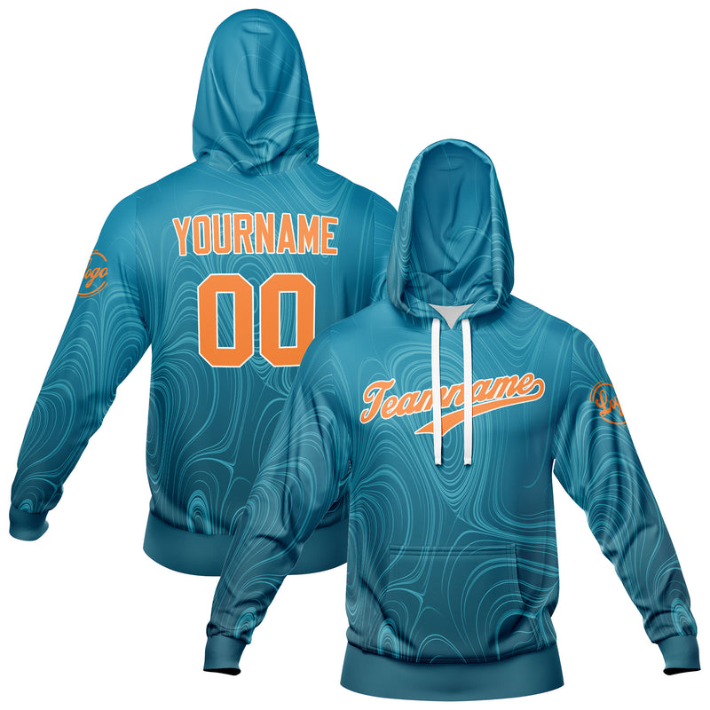 Custom Lake Blue Sweatshirt Hoodie For Men Women Girl Boy Print Your Logo Name Number