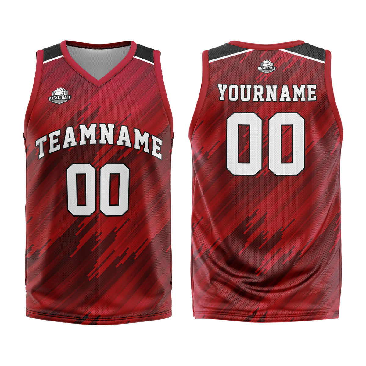 Custom Red Basketball Jersey Uniform Suit Printed Your Logo Name Number enthsush