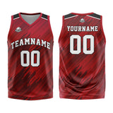 Custom Red Basketball Jersey Uniform Suit Printed Your Logo Name Number