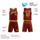 Custom Basketball Jersey Uniform Suit Printed Your Logo Name Number Crimson