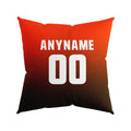 Custom Football Throw Pillow for Men Women Boy Gift Printed Your Personalized Name Number Orange&Brown&White enthsush
