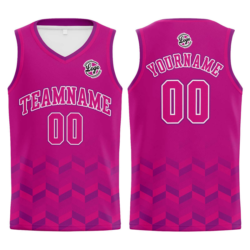 Custom Dark Pink Basketball Jersey Uniform Suit Printed Your Logo Name Number