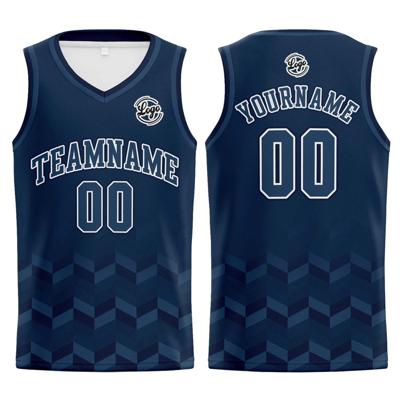Custom Navy Basketball Jersey Uniform Suit Printed Your Logo Name Number