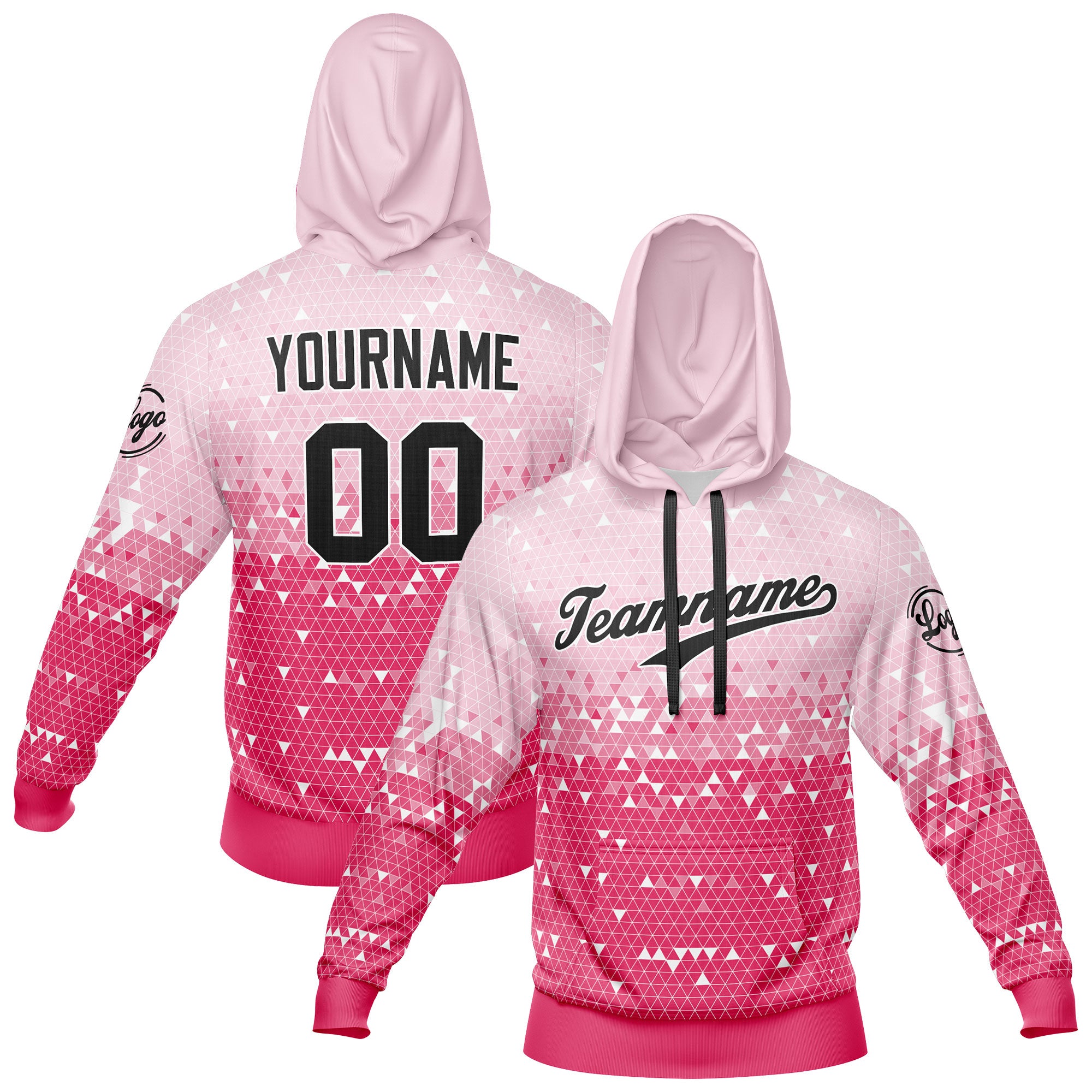 Custom Pink Sweatshirt Hoodie For Men Women Girl Boy Print Your Logo Name Number enthsush