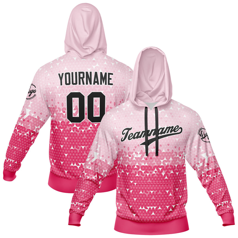 Custom Pink Sweatshirt Hoodie For Men Women Girl Boy Print Your Logo Name Number