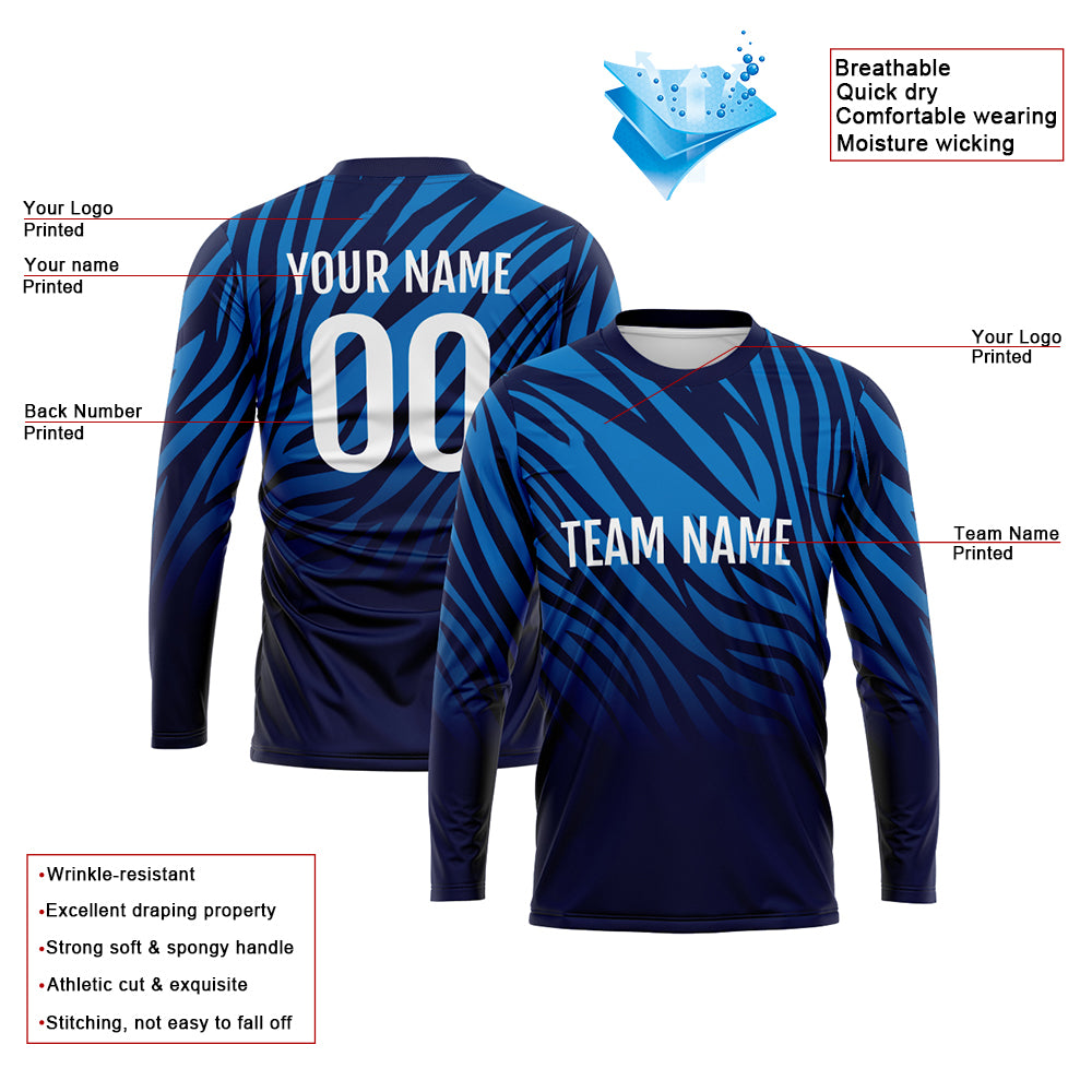 Custom Basketball Soccer Football Shooting Long T-Shirt for Adults and Kids Navy-Blue enthsush