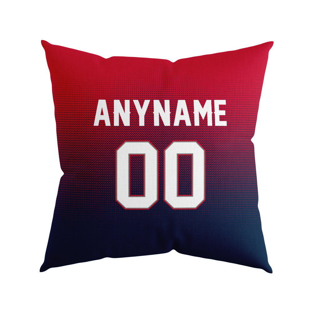 Custom Football Throw Pillow for Men Women Boy Gift Printed Your Personalized Name Number Navy&Red&Gray enthsush