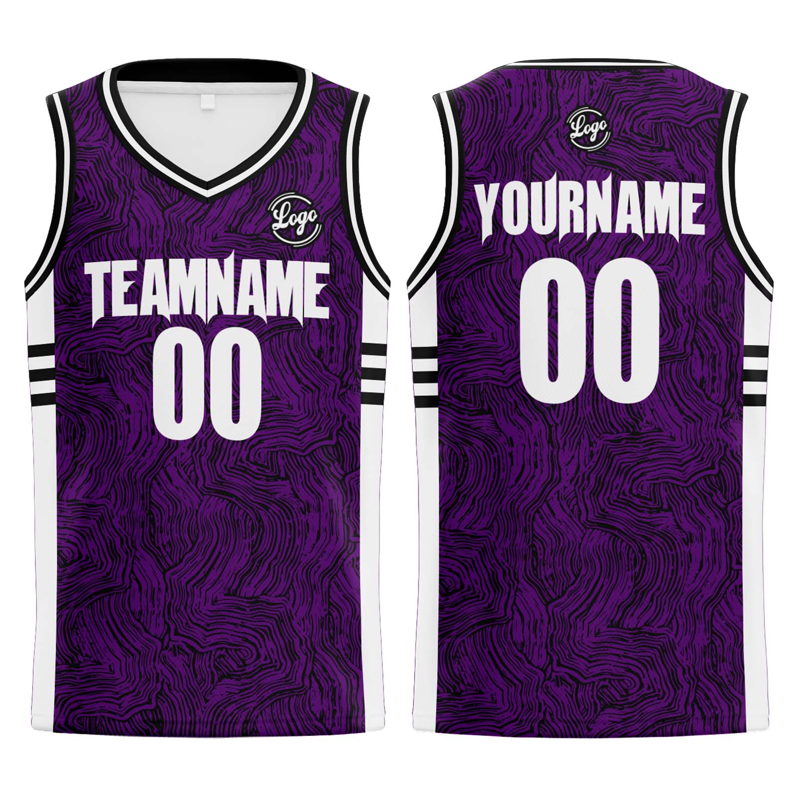 Custom Black Purple Basketball Jersey Uniform Suit Printed Your Logo Name Number enthsush