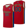Custom basketball jersey shorts for men and women. Embroidered and printed name, number and logo Red enthsush