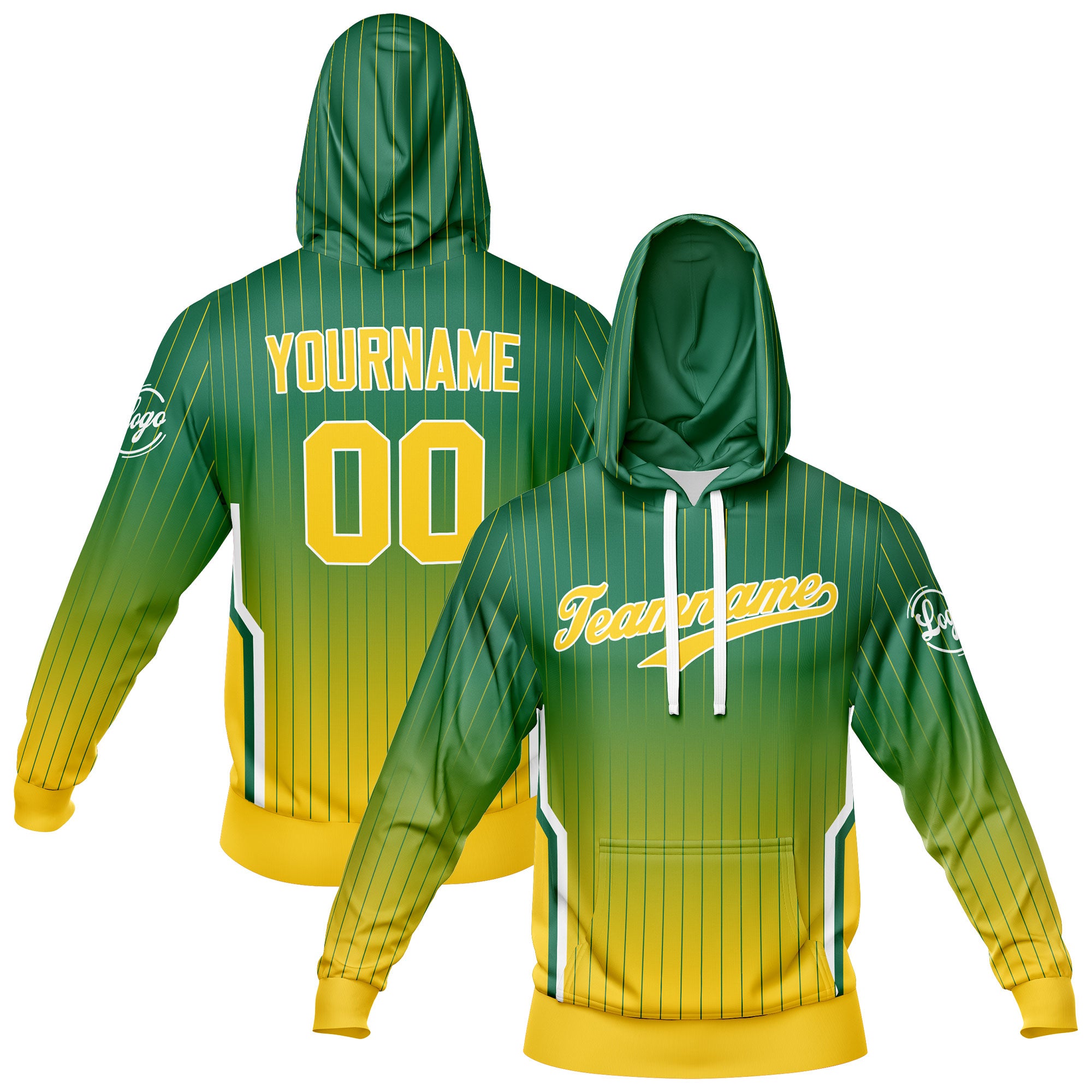 Custom Grass Green Yellow Sweatshirt Hoodie For Men Women Girl Boy Print Your Logo Name Number enthsush